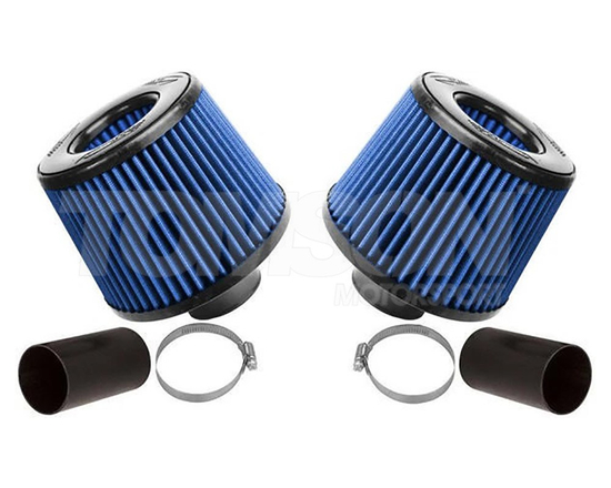 Burger Motorsport BMS Dual Cone (DCI) performance intake BMW Series 135i/1M (E82, E88), Series 335i/xi (E90, E91, E92, E93), Series 535i/xi (E60, E61), Z4 (E89) N54 (niebieskie filters)