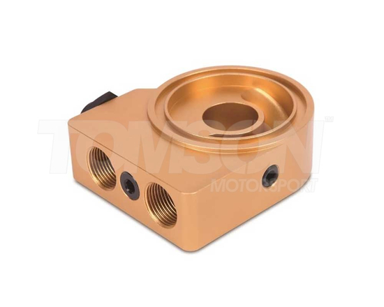 Podstawka pod filtr oleju Mishimoto MMOP-SPT z termostatem z jednym wyjściem 1/8 NPT