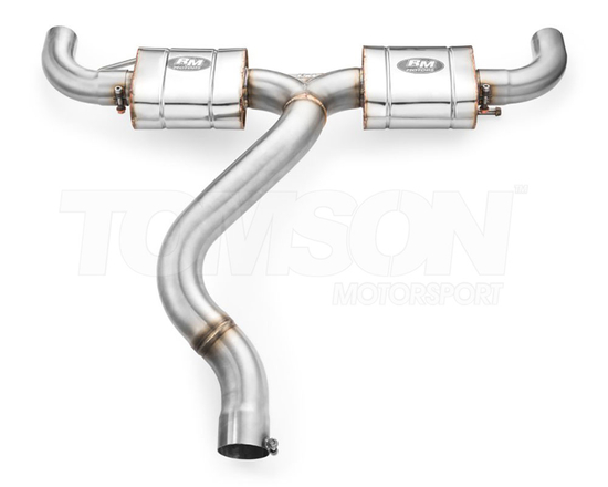 RM Motors cat back exhaust Sport version (resonated rear section with two mufflers, resonated center section) Toyota GR Yaris (Gen 1) (GXPA16) 1.6 G16E-GTS