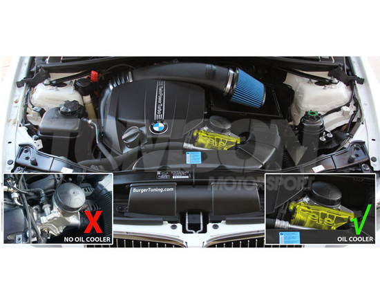 Sportowy termostat oleju (zawór) Burger Motorsport BMW Seria 1/1M (E82, E88), Seria 2 (F22, F23), Seria 3 (E90, E91, E92, E93, F30, F34), Seria 4 (F32, F33), Seria 5 (E60, E61, F10, F11), Seria 6 (F06, F12, F13), Seria 7 (F01, F02), Z4 (E89) N54/N55