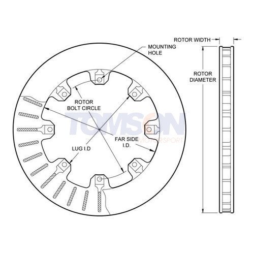 Wilwood 160-5841 Ultralite HP32 brake rotor 298 mm