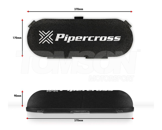 Pipercross C502D PX500 air filter for twin carburettors and throttle bodies with limited space