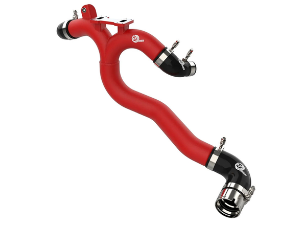 Orurowanie intercoolera AFE Power 46-20508-R BladeRunner 2.5" do 2.75" (Aluminum Hot Charge Pipe) strona gorąca Kia Stinger GT 3.3 V6 (Lambda II RS T-GDi, G6DP) (czerwone)