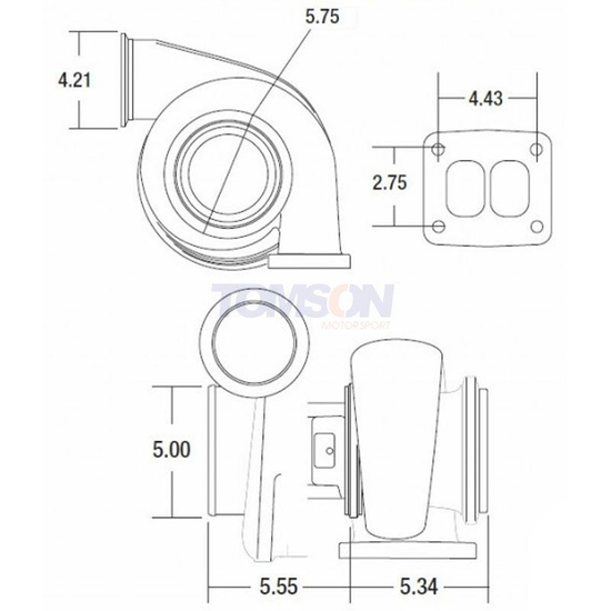 Turbosprężarka Borg Warner AirWerks 177101 S400SX3 T4 1.10 A/R Twin Scroll
