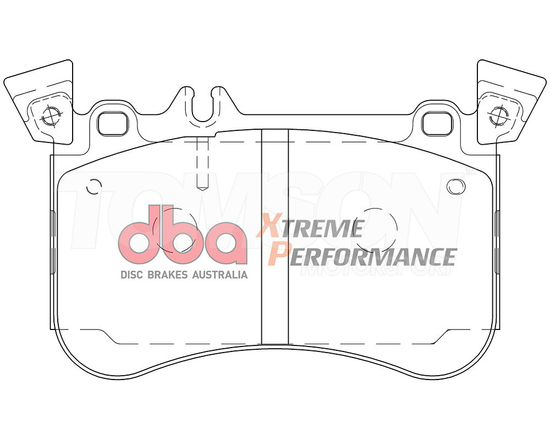 DBA DB9031XP Xtreme Performance (XP) brake pads Mercedes A45 AMG, CLA45 AMG, GLA45 AMG, SLC43 AMG, SLK55 AMG (front)