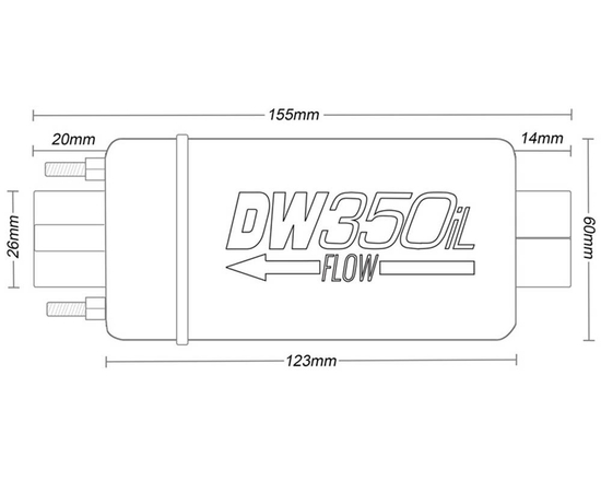 Deatschwerks DW350iL In-Line Fuel Pump 350LPH