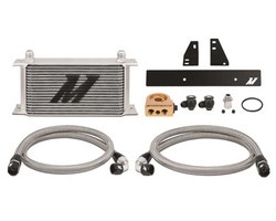 Chłodnica oleju Mishimoto MMOC-370Z-09T z podstawką z termostatem Nissan 370Z VQ37HR (srebrna)